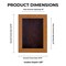 Warm Honey Brown Wood Shadow Box Frame with Acrylic Front - Brown Suede Backing, 30 Sizes